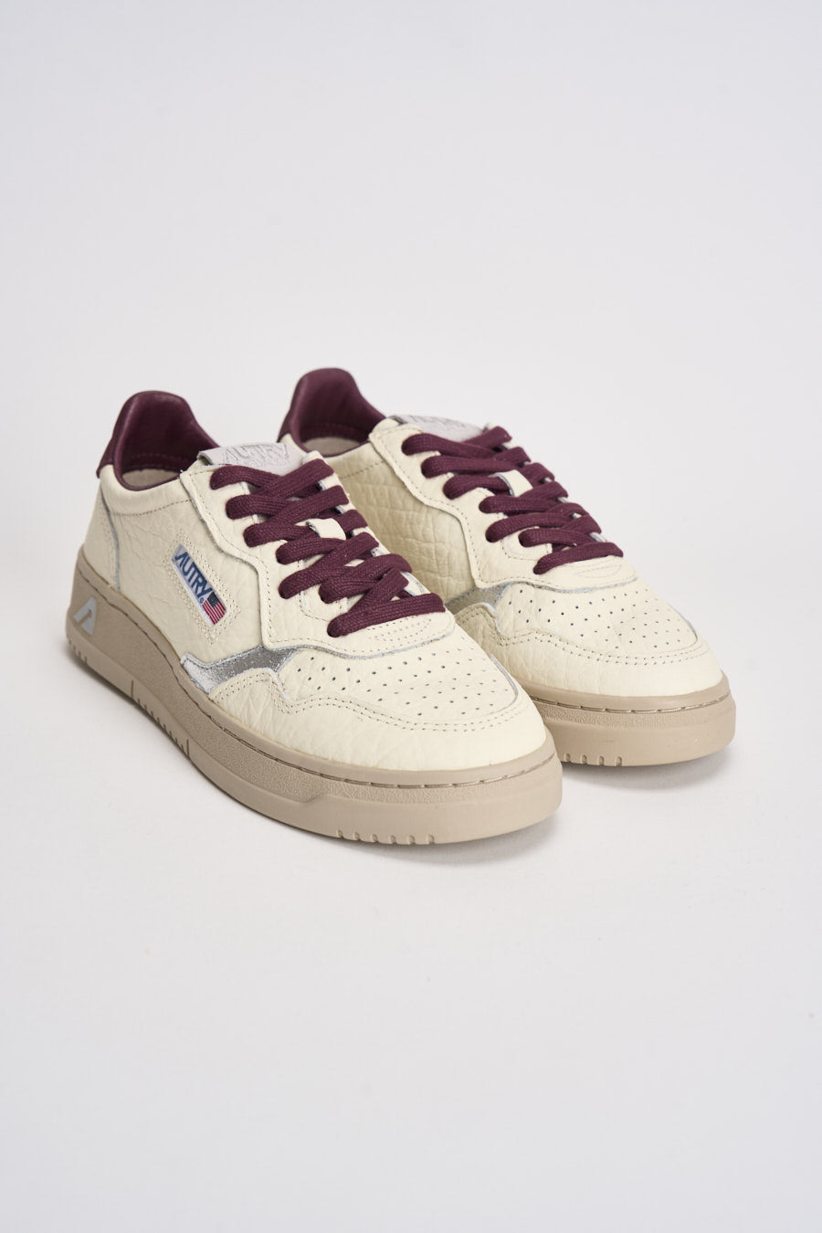 Sneakers donna Medalist panna e bordeaux AULW NE19 AUTRY 