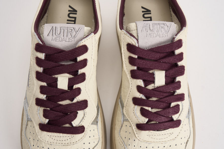 Sneakers donna Medalist panna e bordeaux AULW NE19 AUTRY 