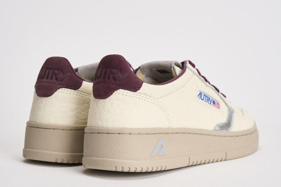 Sneakers donna Medalist panna e bordeaux AULW NE19 AUTRY 