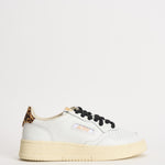 Sneakers donna Medalist Low bianca e animalier AULW OC02 AUTRY 