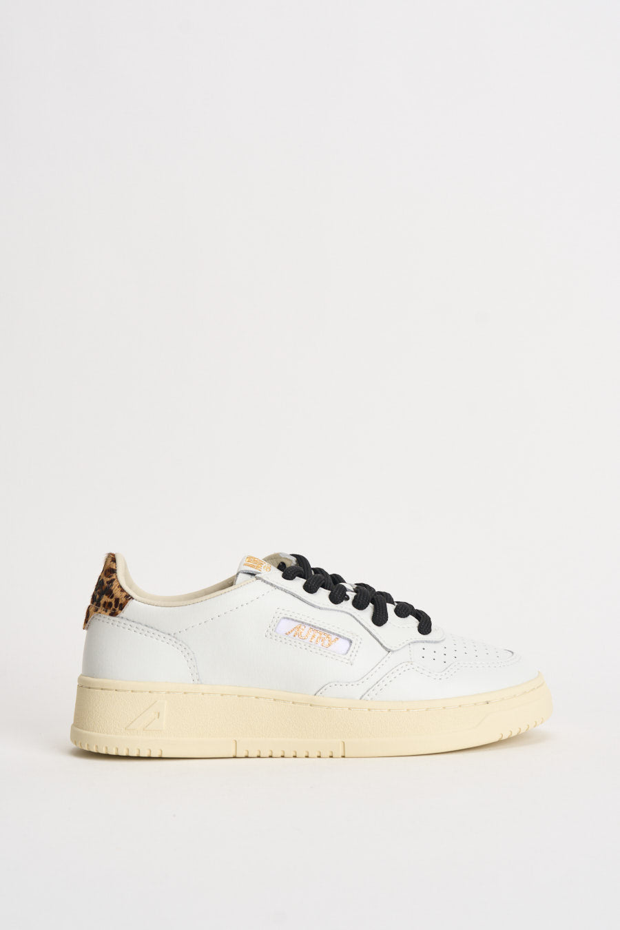 Sneakers donna Medalist Low bianca e animalier AULW OC02 AUTRY 