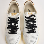 Sneakers donna Medalist Low bianca e animalier AULW OC02 AUTRY 