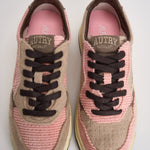 Sneakers Medalist low donna in velluto rosa AULW V101 AUTRY 