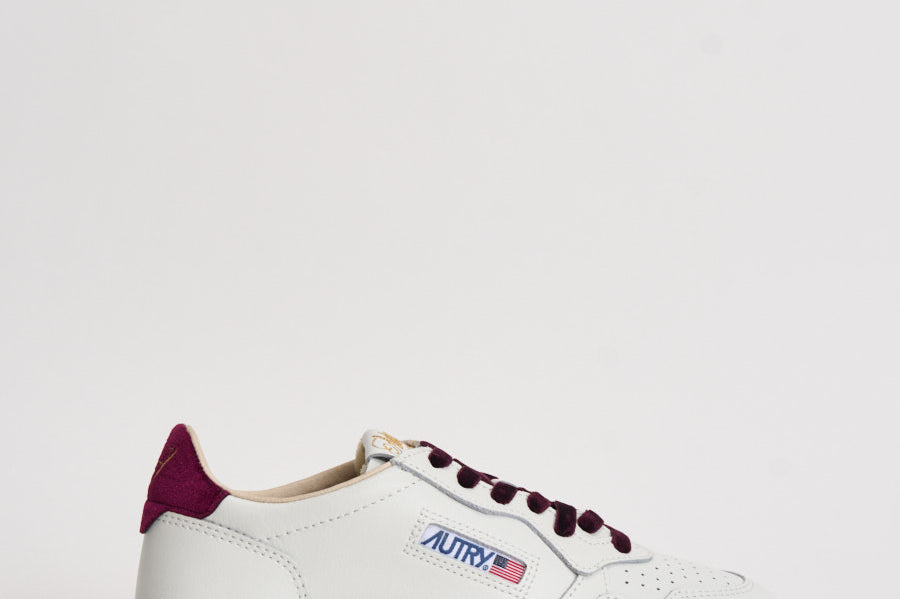 Sneakers donna Medalist in pelle e velluto bordeaux AULW VZ01 AUTRY 