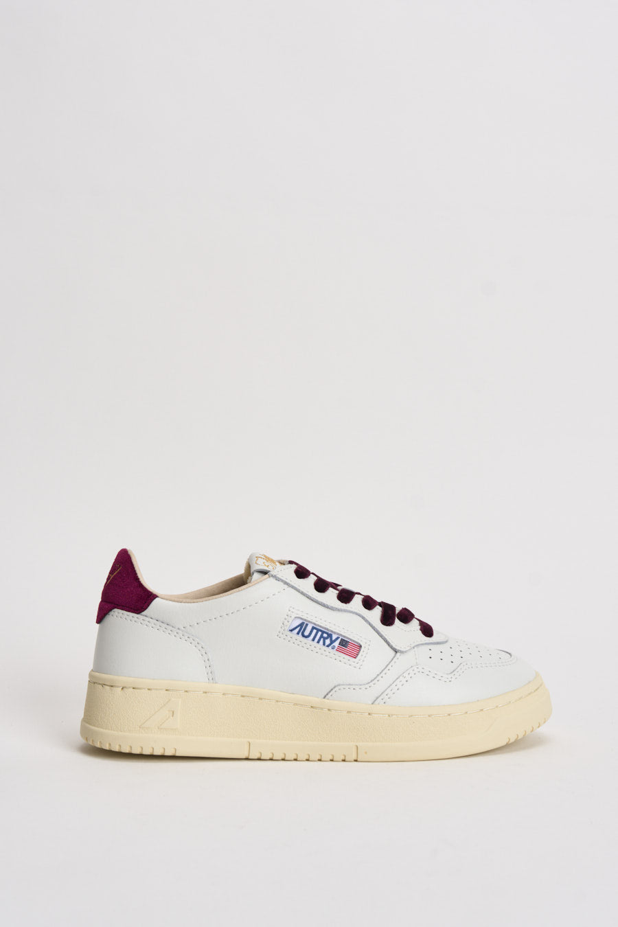Sneakers donna Medalist in pelle e velluto bordeaux AULW VZ01 AUTRY 