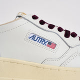Sneakers donna Medalist in pelle e velluto bordeaux AULW VZ01 AUTRY 