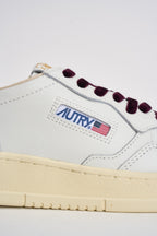Sneakers donna Medalist in pelle e velluto bordeaux AULW VZ01 AUTRY 