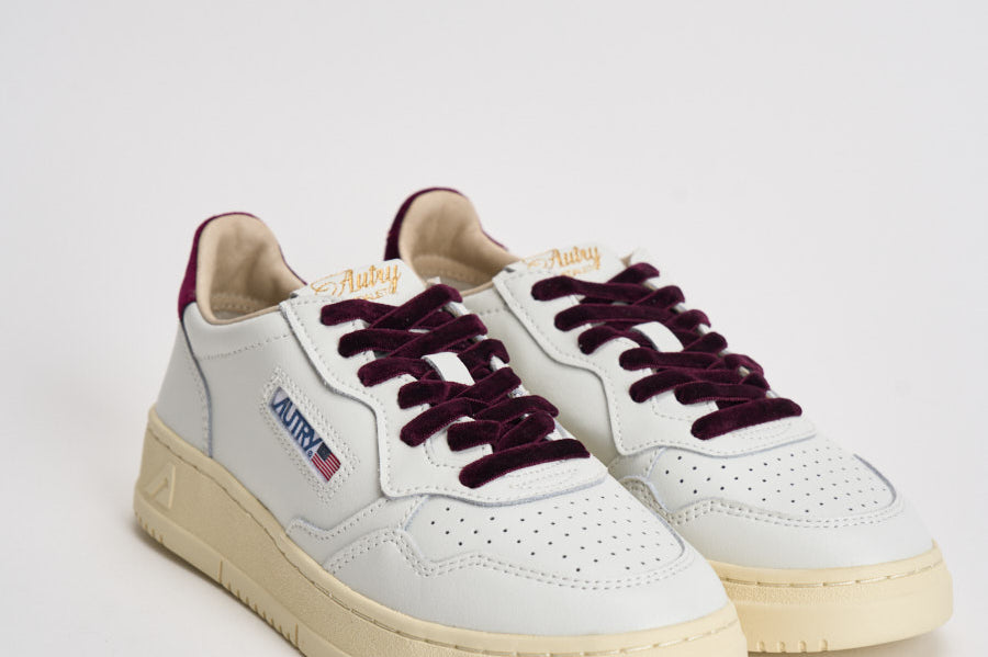 Sneakers donna Medalist in pelle e velluto bordeaux AULW VZ01 AUTRY 