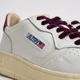 Sneakers donna Medalist in pelle e velluto bordeaux AULW VZ01 AUTRY 