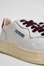 Sneakers donna Medalist in pelle e velluto bordeaux AULW VZ01 AUTRY 