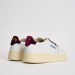 Sneakers donna Medalist in pelle e velluto bordeaux AULW VZ01 AUTRY 