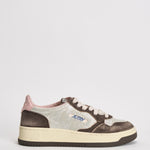 Sneakers donna Medalist Low argento e marrone AULW YB02 AUTRY 