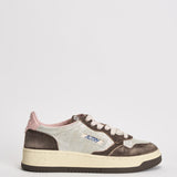 Sneakers donna Medalist Low argento e marrone AULW YB02 AUTRY 