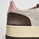 Sneakers donna Medalist Low argento e marrone AULW YB02 AUTRY 