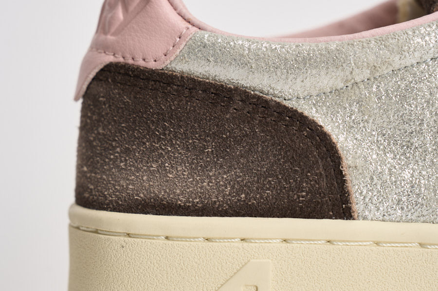 Sneakers donna Medalist Low argento e marrone AULW YB02 AUTRY 