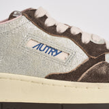 Sneakers donna Medalist Low argento e marrone AULW YB02 AUTRY 