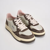 Sneakers donna Medalist Low argento e marrone AULW YB02 AUTRY 