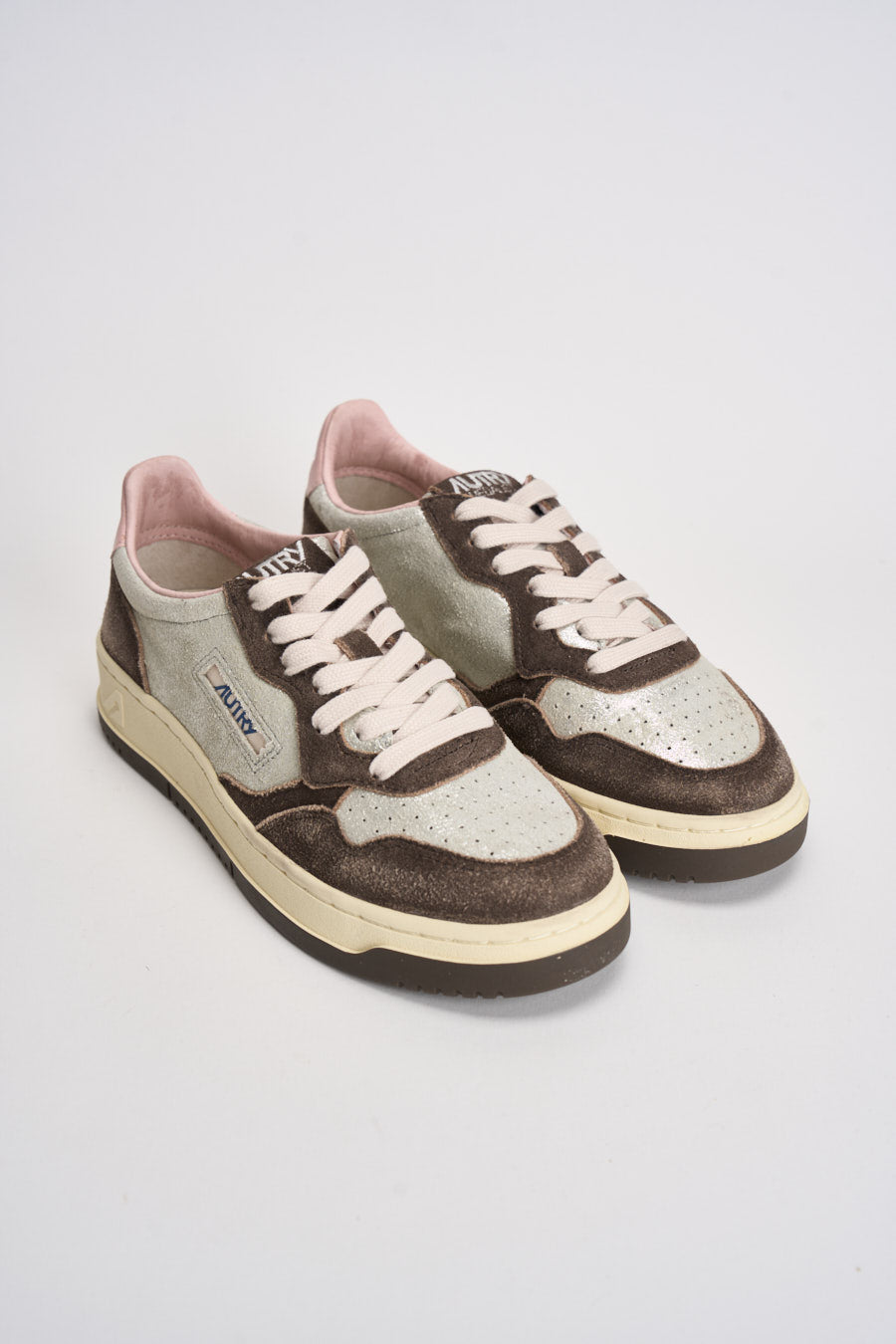 Sneakers donna Medalist Low argento e marrone AULW YB02 AUTRY 