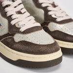 Sneakers donna Medalist Low argento e marrone AULW YB02 AUTRY 