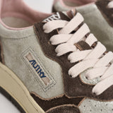 Sneakers donna Medalist Low argento e marrone AULW YB02 AUTRY 
