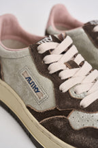 Sneakers donna Medalist Low argento e marrone AULW YB02 AUTRY 