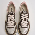 Sneakers donna Medalist Low argento e marrone AULW YB02 AUTRY 