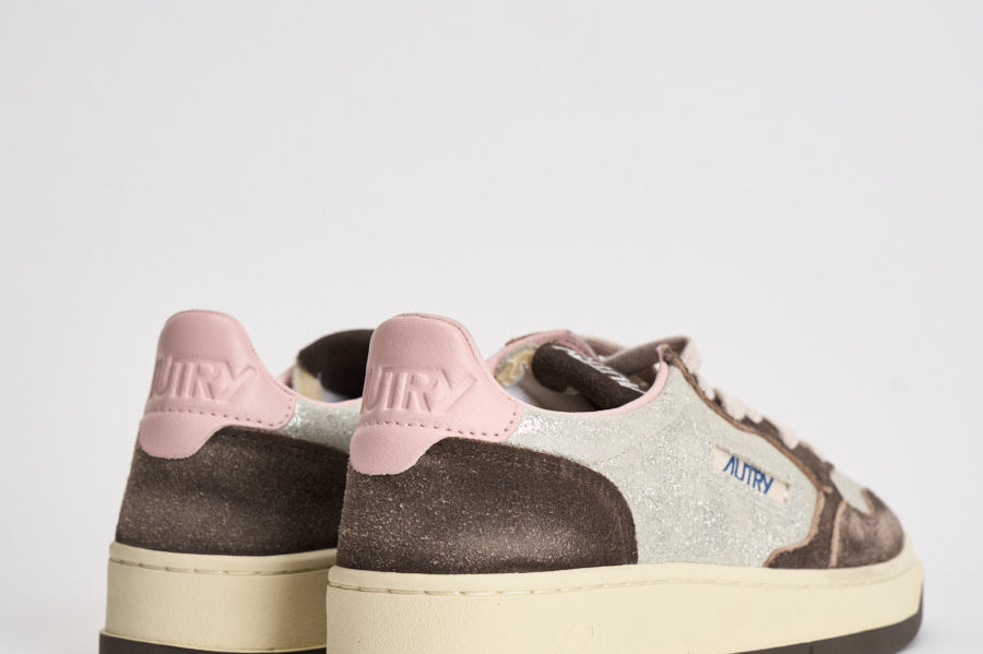 Sneakers donna Medalist Low argento e marrone AULW YB02 AUTRY 