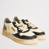 Sneakers uomo Super Vintage bianca, nera e verde militare AVLM SV06 AUTRY 