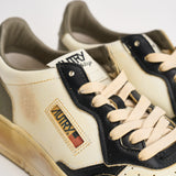 Sneakers uomo Super Vintage bianca, nera e verde militare AVLM SV06 AUTRY 