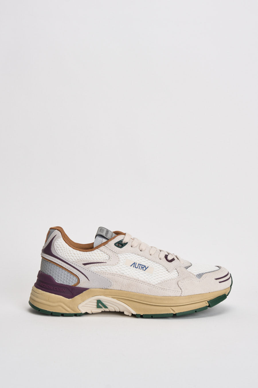 Sneakers uomo Hyperway Low in suede panna e bordeaux HYLM CI01 AUTRY 