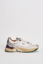 Sneakers uomo Hyperway Low in suede panna e bordeaux HYLM CI01 AUTRY 