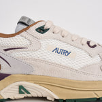 Sneakers uomo Hyperway Low in suede panna e bordeaux HYLM CI01 AUTRY 