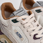 Sneakers uomo Hyperway Low in suede panna e bordeaux HYLM CI01 AUTRY 