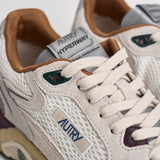 Sneakers uomo Hyperway Low in suede panna e bordeaux HYLM CI01 AUTRY 