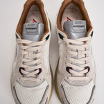 Sneakers uomo Hyperway Low in suede panna e bordeaux HYLM CI01 AUTRY 