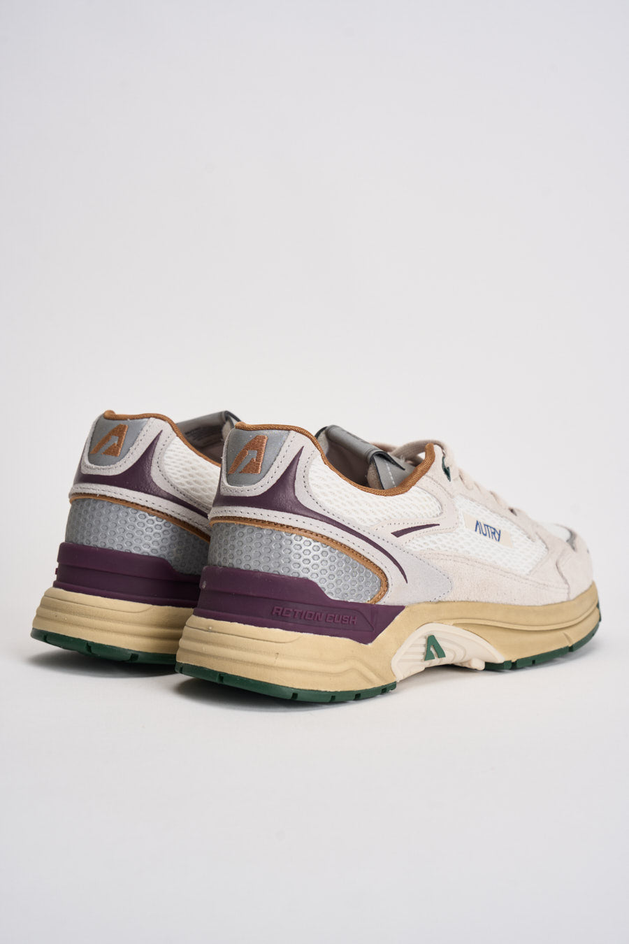 Sneakers uomo Hyperway Low in suede panna e bordeaux HYLM CI01 AUTRY 