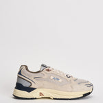Sneakers uomo Hyperway Low in suede sabbia e blu HYLM CI05 AUTRY 