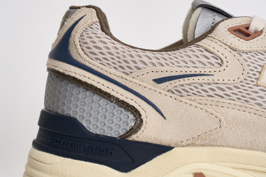 Sneakers uomo Hyperway Low in suede sabbia e blu HYLM CI05 AUTRY 