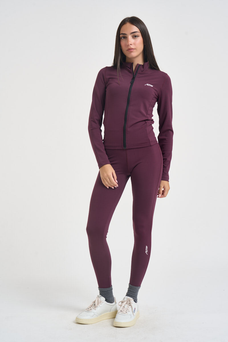 Felpa donna collo alto magenta JAPW 124E AUTRY 