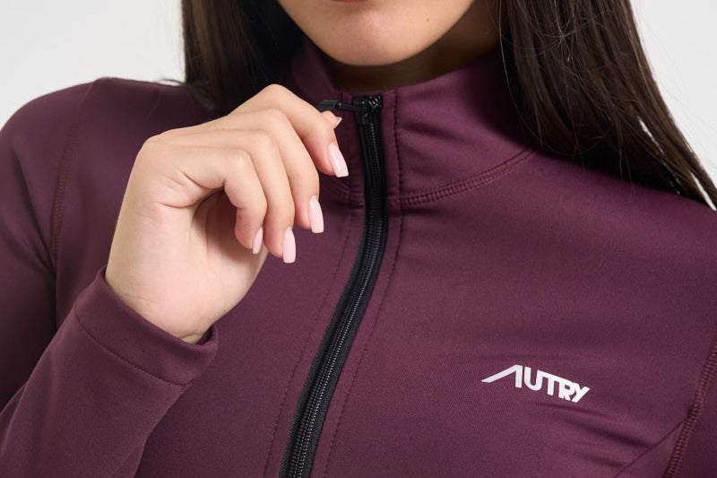 Felpa donna collo alto magenta JAPW 124E AUTRY 