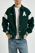 Bomber uomo con colletto verde JAPX 142F AUTRY 