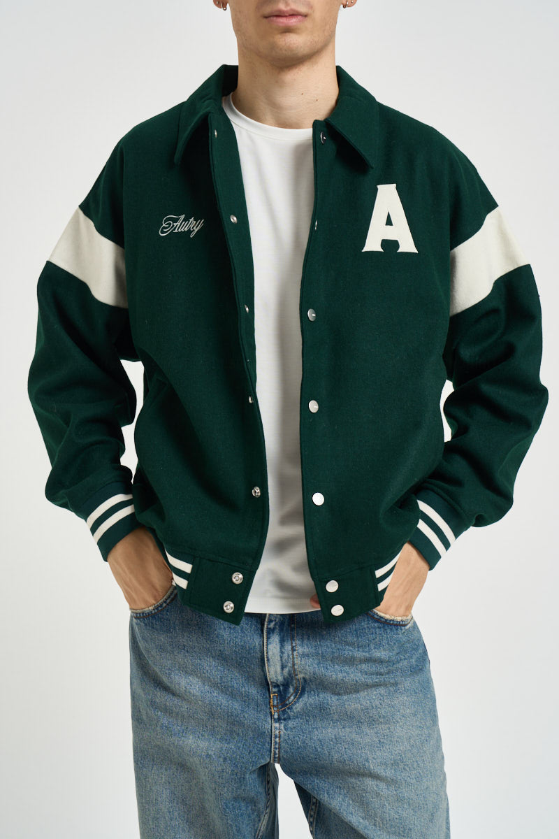 Bomber uomo con colletto verde JAPX 142F AUTRY 