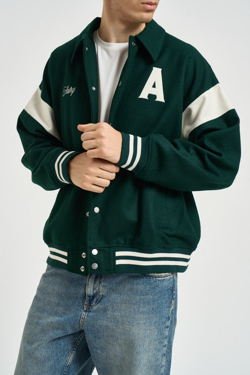 Bomber uomo con colletto verde JAPX 142F AUTRY 