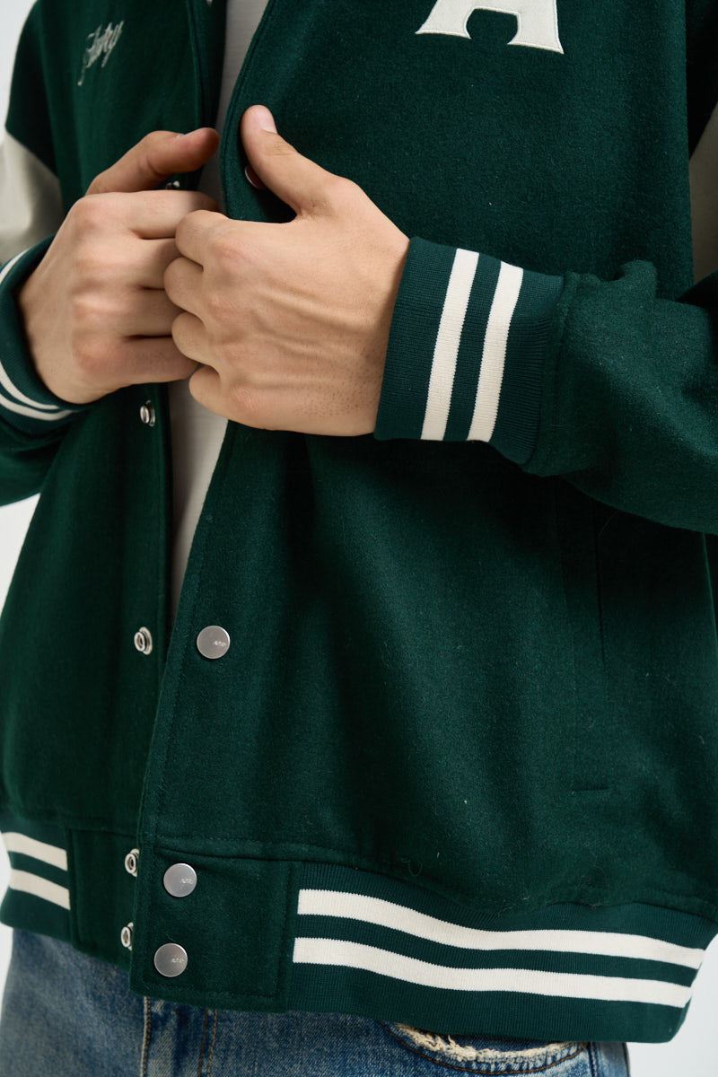 Bomber uomo con colletto verde JAPX 142F AUTRY 