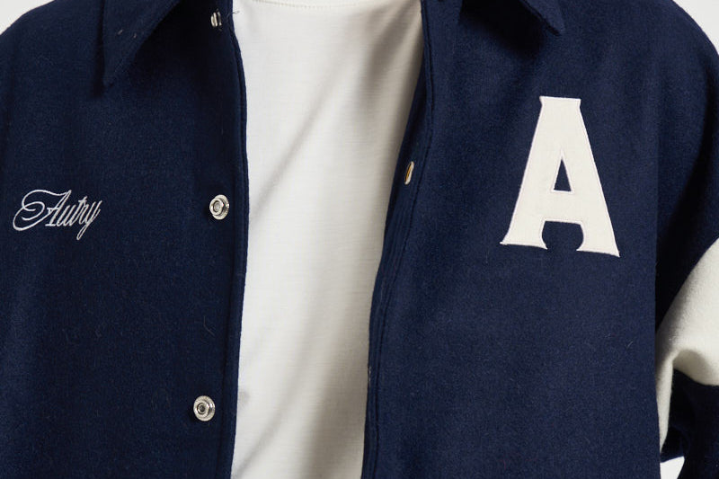 Bomber uomo con colletto blu navy JAPX 142T AUTRY 