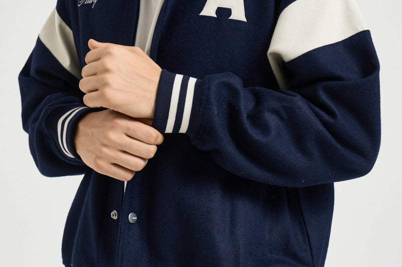 Bomber uomo con colletto blu navy JAPX 142T AUTRY 