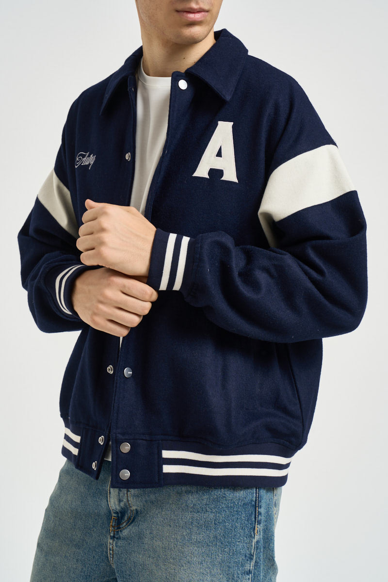Bomber uomo con colletto blu navy JAPX 142T AUTRY 