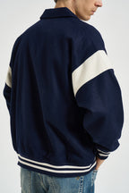 Bomber uomo con colletto blu navy JAPX 142T AUTRY 