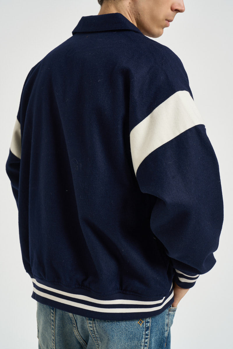 Bomber uomo con colletto blu navy JAPX 142T AUTRY 