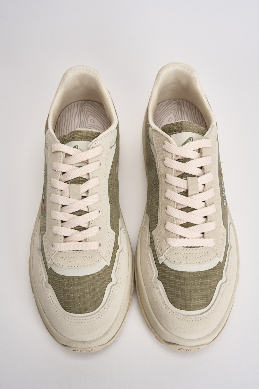 Sneakers uomo Wildpace in suede beige e verde LDLM CO03 AUTRY 